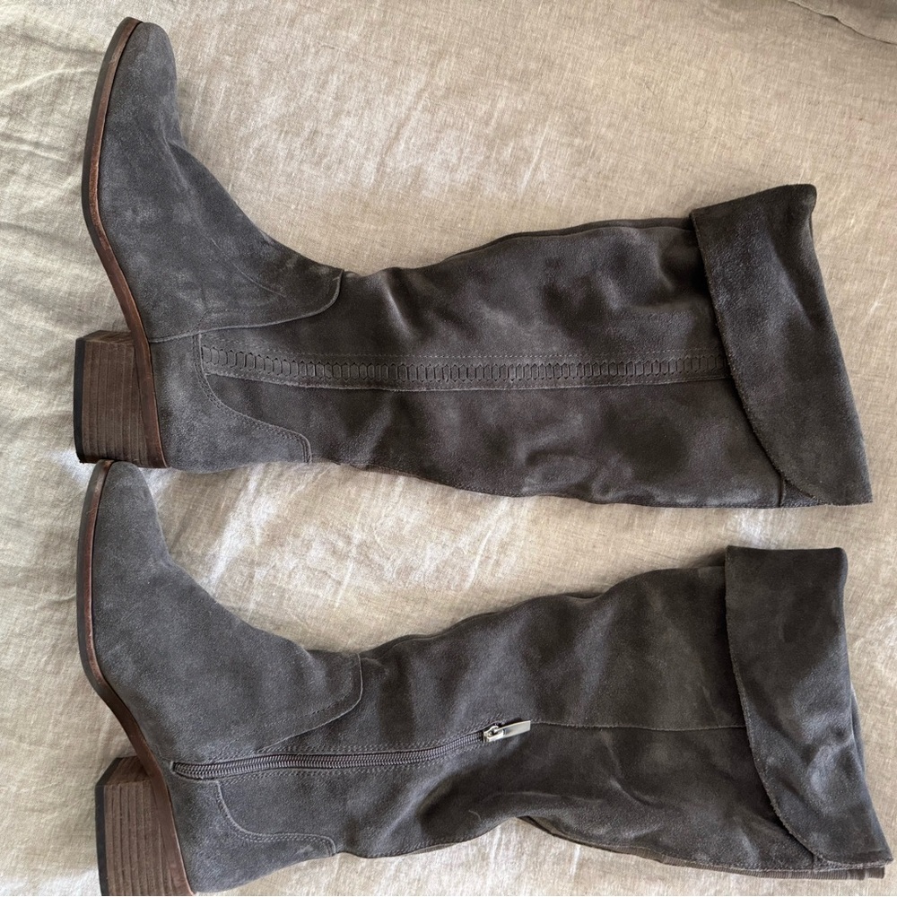 Sam Edelman Gray Over the Knee Boots Suede